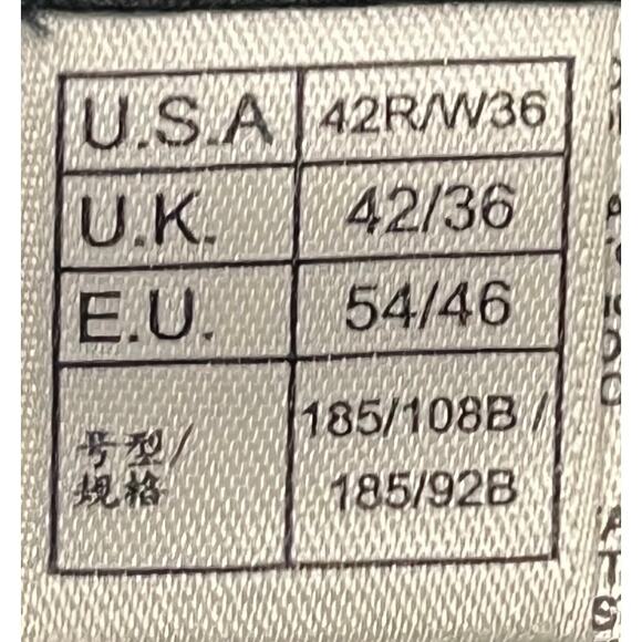 13-19 BROOKS BROTHERS Men's Fitzgerald 1818 Wool Suit Striped Black Size 42R/W36 - Picture 9 of 16